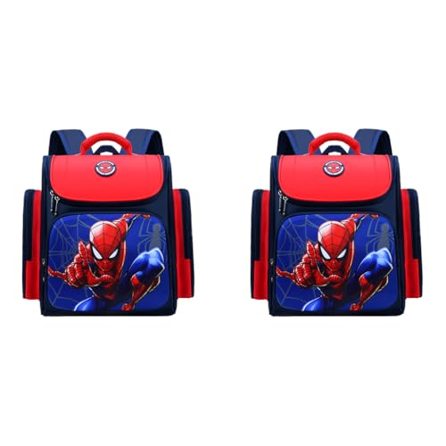 PALAY® School Bags for Boys Stylish Spiderman Waterproof Kid Bag for Travel Camping Burden-Relief Backpack Gift 3-6 Years Old 27x13x38cm 2PCS PALAY® School Bags for Boys Stylish Spiderman Waterproof Kid Bag for Travel Camping Burden-Relief Backpack Gift 3-6 Years Old 27x13x38cm 2PCS